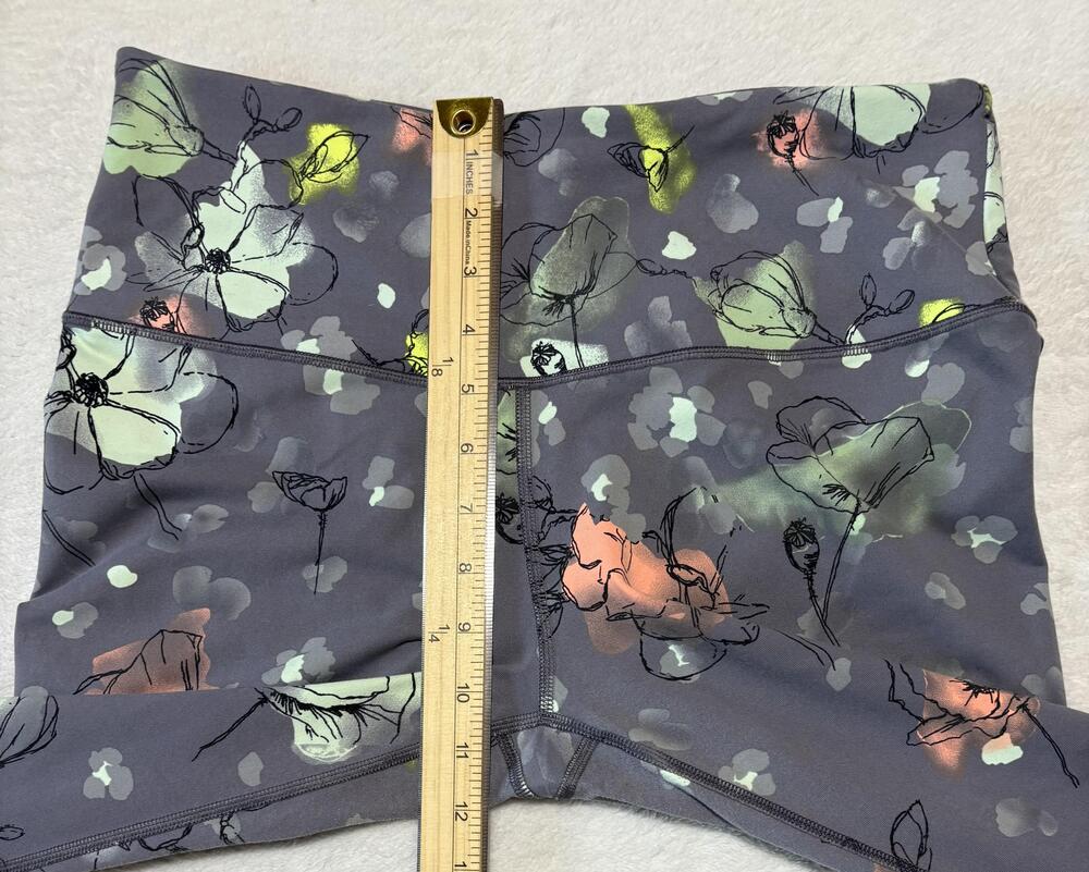 Victoria Secret Sport Pants Womens Large Gray Knockout Tight Floral Leggings - Picture 6 of 8